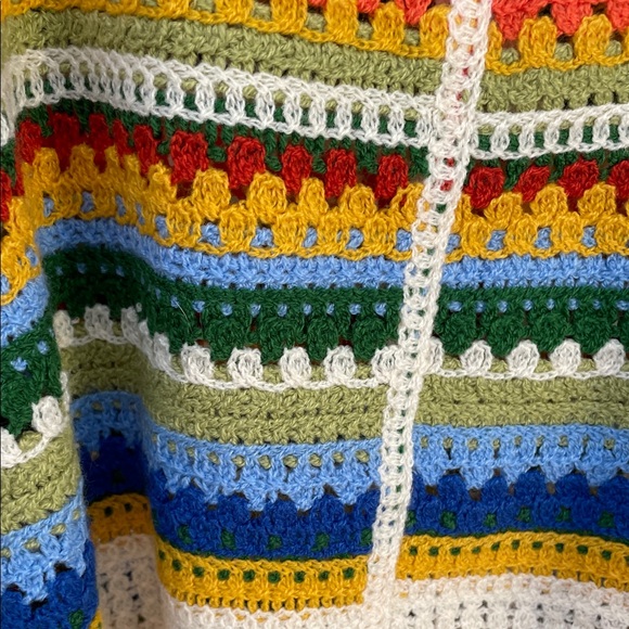 Colorful Striped Crochet Top wowo - Picture 3 of 3